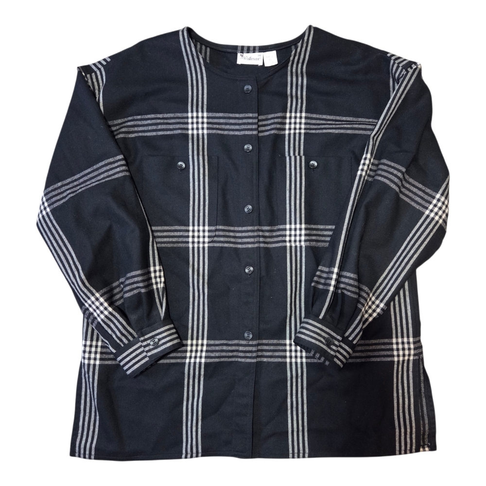 Vintage Weathervane Button Up Women's Size 14 Top. Pure Wool.